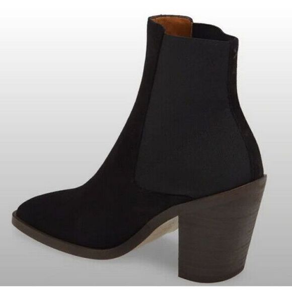 RAG & BONE Axel Chelsea Block Heel Boot Bootie SUEDE SQUARED Sz 5 Retail: $495 - Picture 2 of 10